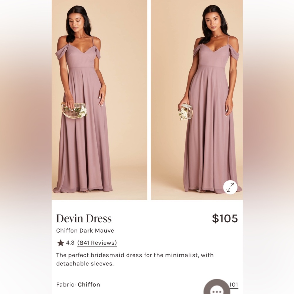 Birdy Grey Devin Dress in Dark Mauve - Convertible Sleeves